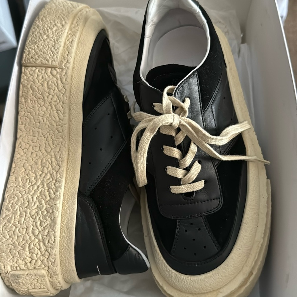 MM6 Maison Martin Margiela Black and Cream Sneakers
